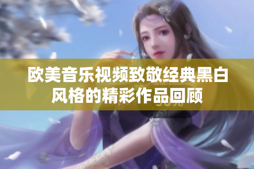 欧美音乐视频致敬经典黑白风格的精彩作品回顾