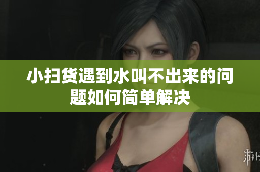 小扫货遇到水叫不出来的问题如何简单解决