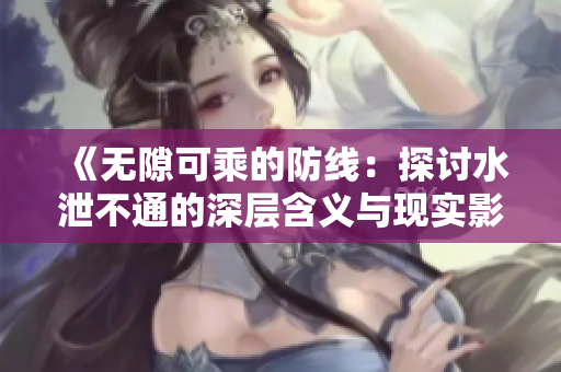 《无隙可乘的防线：探讨水泄不通的深层含义与现实影响》