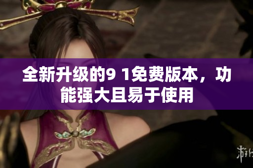 全新升级的9 1免费版本，功能强大且易于使用