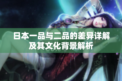 日本一品与二品的差异详解及其文化背景解析