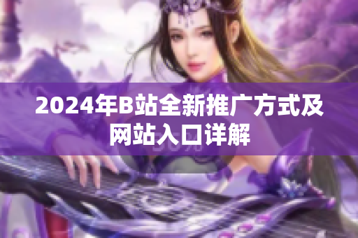 2024年B站全新推广方式及网站入口详解