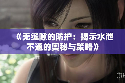 《无缝隙的防护：揭示水泄不通的奥秘与策略》